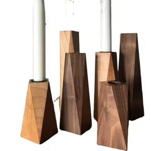 Bougeoir en bois cylindrique de vente chaude dernière arrivée faite à la main en gros décoration articles d'événements de mariage - Product Image 3