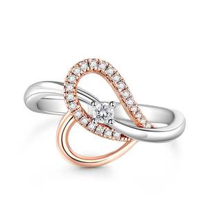 Anillo Jeulia de Plata de Ley Bicolor con Corazón Infinito e Incrustaciones de Circonita - Product Image 1