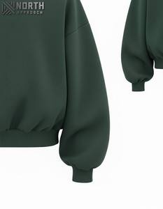 Sudaderas y sudaderas de algodón para mujer Sudaderas con capucha de poliéster con estampado de logotipo bordado Manga larga para mujer Sudadera con capucha de 450 GSM - Product Image 3