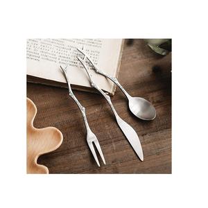 Ensemble de couverts en argent de luxe, service de vaisselle en acier inoxydable avec poignée hexagonale, service de vaisselle poli mat pour hôtel - Product Image 1