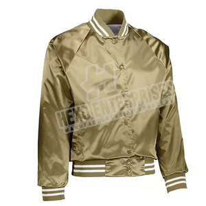 Nouvel arrivage de veste universitaire pour hommes de haute qualité en satin rouge col montant personnalisé style décontracté technique de teinture unie pour l'hiver - Product Image 6