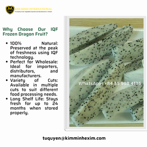 Cubes de fruits du dragon congelés du Vietnam de qualité supérieure Pitaya (fruit du dragon) congelé en vrac - Product Image 3