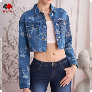 Stylish Women's <b>Denim</b> <b>Jacket</b> Made from Durable <b>Denim</b> Fabric with Modern Fit for Everyday Fashion - Product Image 1