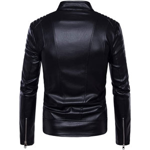 High Quality New <b>Men's</b> Winter Leather <b>Jacket</b> Breathable Waterproof Windproof Black <b>Velvet</b> Coat - Product Image 1