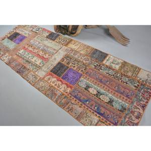 Alfombra de lana turca naranja Vintage 3 pies 11 pulgadas X 8 pies 9 pulgadas Patchwork tejido plano sala de estar alfombra con respaldo de látex - Product Image 4