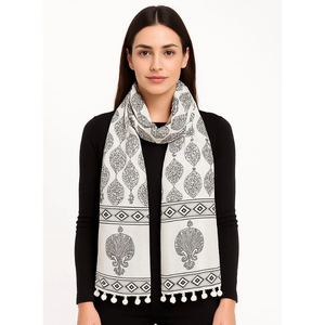 Elegant Cotton Stole for <b>Women</b> Skin Friendly Lightweight <b>Scarf</b> for Regular Wear for Best Price - Product Image 3