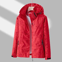 Veste de sport camouflage pour femme, tendance automne, fine, respirante, coupe-vent, imperméable, doublure en laine, pour l'extérieur