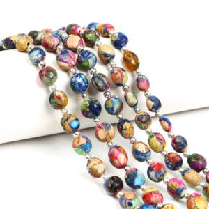 Perles de turquoise Mohave arc-en-ciel, pépites de 6x8-8x10 mm, perles de pierres précieuses lisses pour la fabrication de bijoux, perles de turquoise Mohave, 8 pouces - Product Image 4