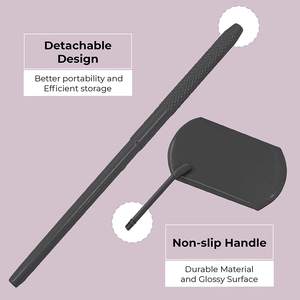Professional Gold-Plated Stainless Steel <b>Lighted</b> Eyelash Extension Inspection <b>Mirror</b> Handheld Beauty Salon <b>Makeup</b> Checking Tool - Product Image 3