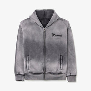 ชุดวอร์มผ้าฝ้าย100% โอเวอร์ไซส์ของผู้ชายชุดวอร์มซักด้วยกรดชุดวอร์มฤดูหนาว - Product Image 6