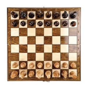 Jeu d'échecs avec plateau en bois pur 100% fait à la main et jeu d'échecs de taille personnalisée - Product Image 1