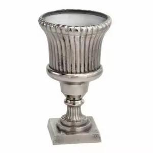 Vase contemporain en métal Pièce maîtresse décorative minimaliste pour la décoration intérieure moderne et l'arrangement floral de table - Product Image 3