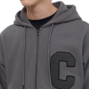 เสื้อฮู้ดแบบซิปสำหรับผู้ใหญ่สำหรับผู้ชายผ้าฟลีซปักลายโลโก้ได้ตามต้องการ2025 - Product Image 5