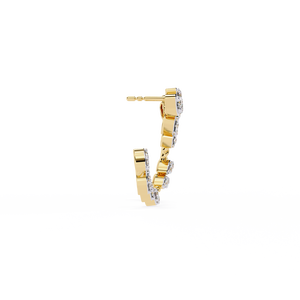 Pendientes de Diamantes en Oro de 18K, Diseño Elegante con Diamantes Cultivados en Laboratorio - Product Image 4