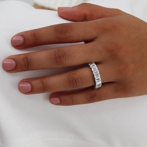 14K Emerald Lab Grown <b>Diamond</b> <b>Ring</b> IGI Gold Lab Created <b>Diamond</b> <b>Ring</b> for Wedding F VS1 Engagement <b>Ring</b> or Band - Product Image 3