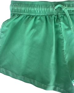 Shorts de course pour femmes à taille haute vert avec cordon de serrage, shorts d'entraînement actifs à séchage rapide pour la salle de sport, le fitness et les vêtements de sport d'été - Product Image 3