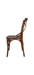 Chaise d'hôtel à dossier croisé en teck massif de luxe chaises à dossier croisé de mariage en bois location pour événements fête meubles de maison chaise de salle à manger - Product Image 3