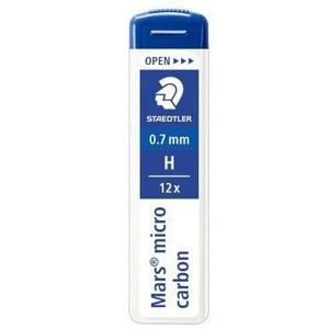 STAEDTLER Mars Micro Carbon 250 0.7mm H Minas de lápiz negras 12/unidad - Product Image 1