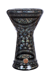 Authentique Gawharet El Fan Black Star Abalone Sombaty Darbuka 23cm Pearl Doumbek - Product Image 6