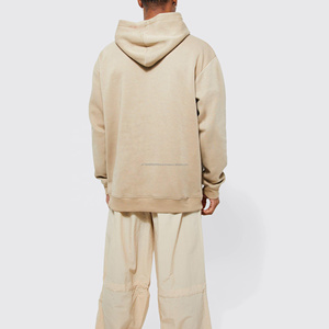 Sweat à capuche surdimensionné de haute qualité 100% coton, vêtements de rue athlétiques, embossé, différentes couleurs, sweats à capuche lourds d'hiver pour la vente en gros - Product Image 2