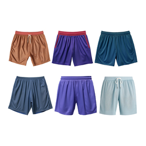 Pantalones cortos de malla recortados para hombre con cordón de costura de 5 pulgadas de doble capa con sublimación transpirable personalizada - Product Image 6