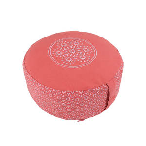 High Demand 100% Cotton Meditation Round Cushion Excellent Quality with Side Print Top Emb Best Price Outdoor <b>Pillows</b> & Cushions - Product Image 1