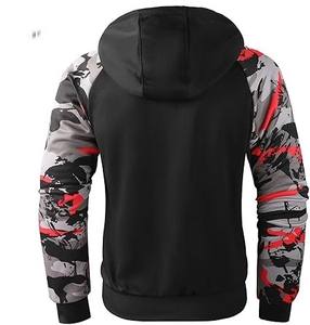 Pull pour homme Fermeture éclair surdimensionnée Unisexe Poids lourd 100% Coton Polaire Noir Fermeture éclair complète personnalisée Blank Full Face Zip Hoodie pour homme - Product Image 2