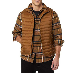 Vente en gros de vestes matelassées personnalisées Vêtements pour hommes Gilet sans manches Vestes de rue coupe-vent en polyester imperméable pour hommes - Product Image 3