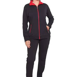 Bajo MOQ Tallas grandes Mujeres Casual Jogger Traje de manga larga Ligero Poliéster Spandex 2 piezas Chándal para damas - Product Image 4