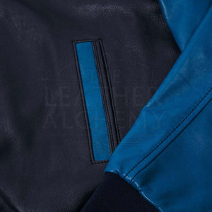 Chaqueta Universitaria de Cuero para Hombre de Alta Calidad, Diseñada para Mantenerte Abrigado y con Estilo Durante las Temporadas de Otoño e Invierno - Product Image 5