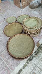 Hot Trend Decor Round Bamboo <b>Tray</b> Flat Winnowing <b>Basket</b> Handmade <b>Tray</b> Decor New Year Holiday From Vietnam Manufacture - Product Image 2