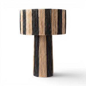Lampe sur pied contemporaine en bois Santiago - Product Image 1
