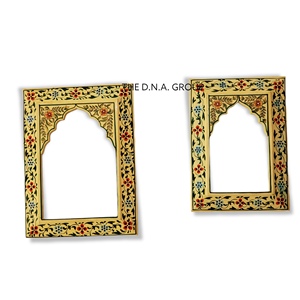 Juego de 2 marcos de madera hechos a mano de alta calidad atractivos para la decoración de la sala de estar con pintura a mano de alta precisión - Product Image 2