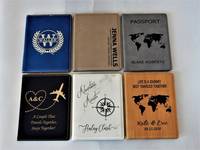 Tempat Paspor Kulit Personalisasi, Sampul Paspor Kulit dengan Ukiran Laser Kustom, Dompet Perjalanan Kulit, Hadiah Personalisasi