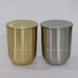 Frascos de metal vacíos de lujo con logotipo personalizado, latas de cobre o latón con tapas para hacer velas, técnica de grabado tallado - Product Image 6