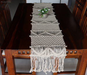 Hot New Modern Design Naturel Macramé Table À Manger Serviettes Longues Vintage Décor À La Maison Chemin De Table Tricoté À La Main Fantaisie Table - Product Image 6