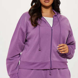 ชุดวอร์มซิปคุณภาพสูง เสื้อฮู้ดมีเชือกผูกและกระเป๋า / ชุดกีฬาทันสมัย สวมใส่สบาย ระบายอากาศได้ดี - Product Image 5