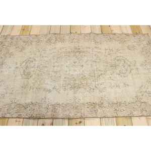 Tapis vintage 3,6 x 6,7 pieds, tapis turc oriental gris en laine - Product Image 2