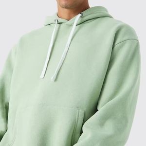 Chándal holgado de pierna ancha de algodón 100% de invierno liso personalizado 500 GSM con capucha transpirable Unisex para hombres - Product Image 3