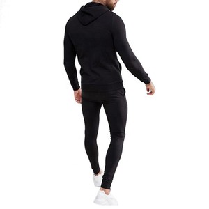 OEM Nouveau pull à capuche et jogging pour homme en coton avec fermeture éclair pour l'hiver 100%, ensemble de vêtements de sport en polaire avec logo personnalisé - Product Image 5