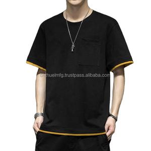 Camiseta de Manga Corta para Hombre, Primavera-Verano, Poliéster y Algodón, Bordada, Transpirable, Holgada, Talla Grande, Estilo Casual - Product Image 2