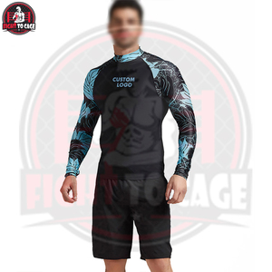 Nouveau rashguard 2026 élégant, protection solaire, logo personnalisé, impression par sublimation, séchage rapide, manches longues, pour entraînement MMA, 220g - Product Image 2