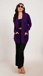 2024 Women's <b>Open</b> <b>Front</b> <b>Cardigan</b> Oversized Button Wool Sweaters with V-Neck Loose Fit Elegant Design - Product Image 5