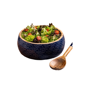 Best Quality Elegance Wood Salad <b>Serving</b> Bowl <b>Set</b> Wooden Tableware For Soup Fruit Salad <b>Dishes</b> Plates Party Handmade - Product Image 1