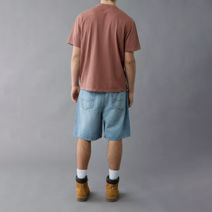 เสื้อคอตตอนคอกลมของผู้ชายผ้าฝ้าย100% ออกแบบได้เองเสื้อยืดปักลายสีทึบแนวลำลองออกแบบได้ตามต้องการ - Product Image 2