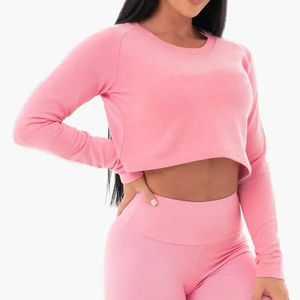 T-shirt court personnalisé pour femme, style streetwear, avec surpiqûres contrastées, décontracté - Product Image 1