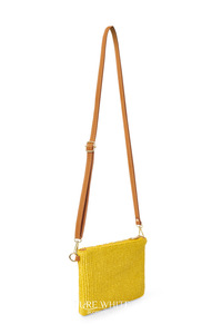 Bolso Hecho a Mano en Italia con Rafia y Cuero - Rectangular Clásico-PS537 - Product Image 2