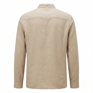 Camicia <span class=keywords><strong>Estiva</strong></span> da <span class=keywords><strong>Uomo</strong></span> in <span class=keywords><strong>Lino</strong></span>/Cotone con Zip, <span class=keywords><strong>Giacca</strong></span> Casual Moderna ad Asciugatura Rapida, Produzione OEM ODM, Vendita all'Ingrosso, Etichetta Privata, Basso MOQ - Product Image 3