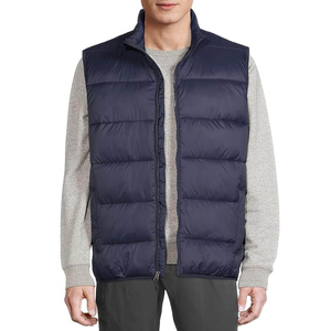Gilet matelassé en toile pour homme OEM 2024, sans manches, à capuche, grande taille, vêtements d'extérieur d'hiver, service OEM de haute qualité - Product Image 4