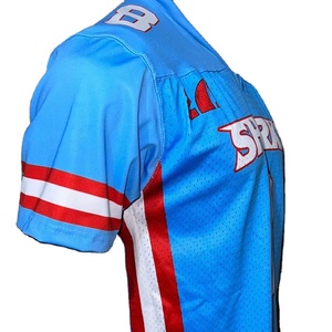 เสื้อเจอร์ซี่อเมริกันฟุตบอลปรับแต่งได้ลายปักแขนสั้นระบายอากาศได้ดีและรองรับผู้ปกครอง - Product Image 1